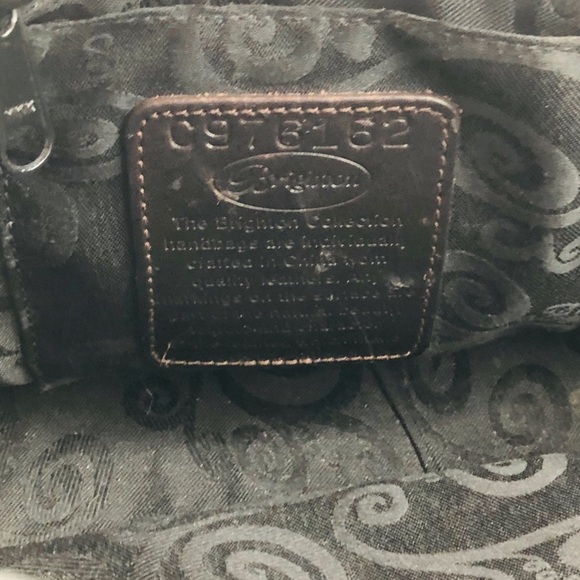 Brighton pebbled Leather Black Brown Shoulder bag - Picture 6 of 8